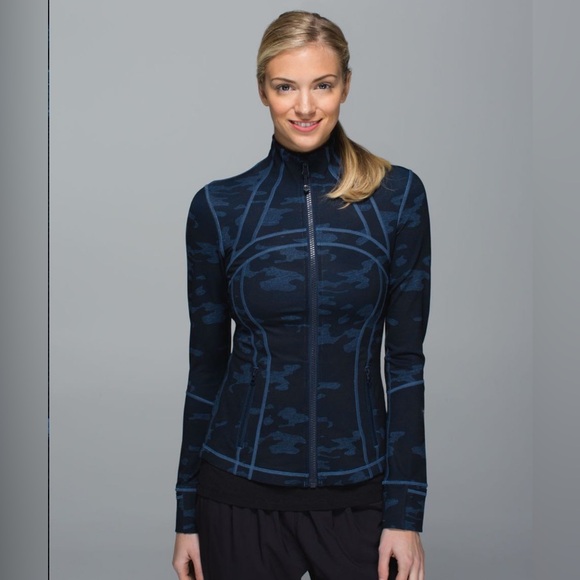 lululemon athletica Tops - Lululemon | Define Jacket | Heathered Lotus Camo Oil Slick Blue | Sz 6 | EUC